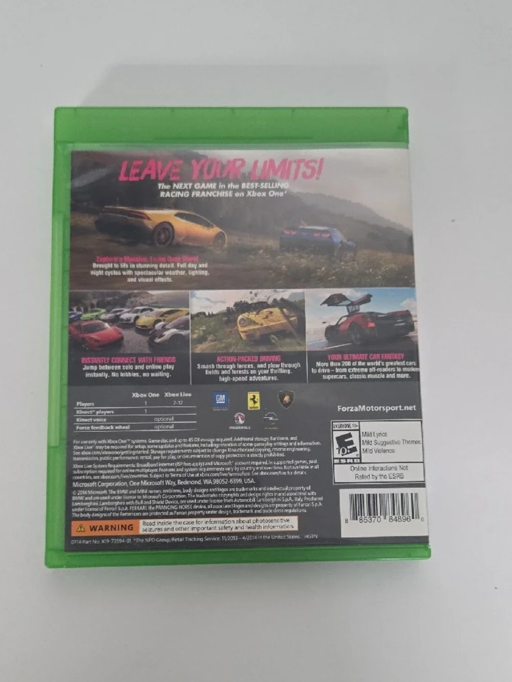 Forza Horizon 2 Xbox One Game - Yellow Sports Car